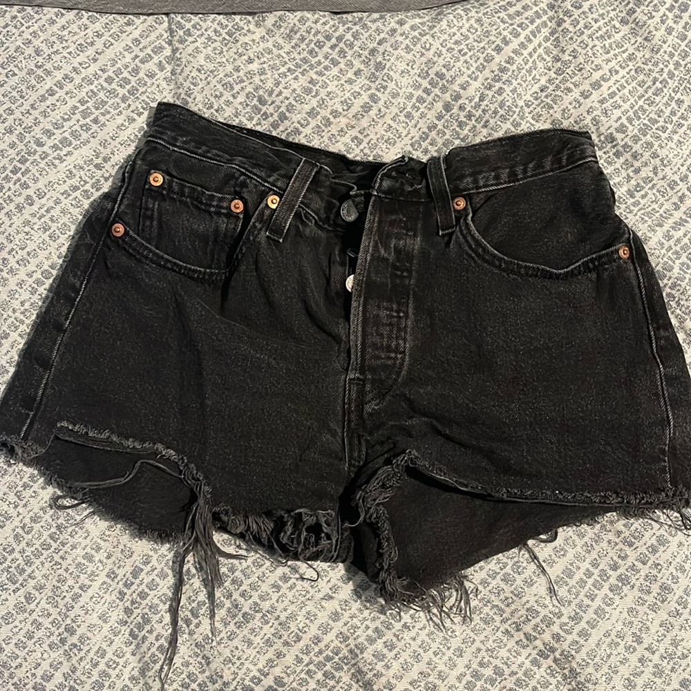 Black Levi 501 shorts